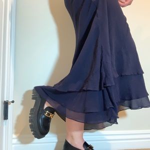 Ralph Lauren silk tiered skirt